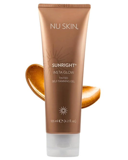 Sunright Insta Glow Self Tanner Gel | 4.2 Oz | Summer Tan | Face & Body Bronzer | Beauty & Skin Care | Vitamin E & Avocado Oil & Amino Acids