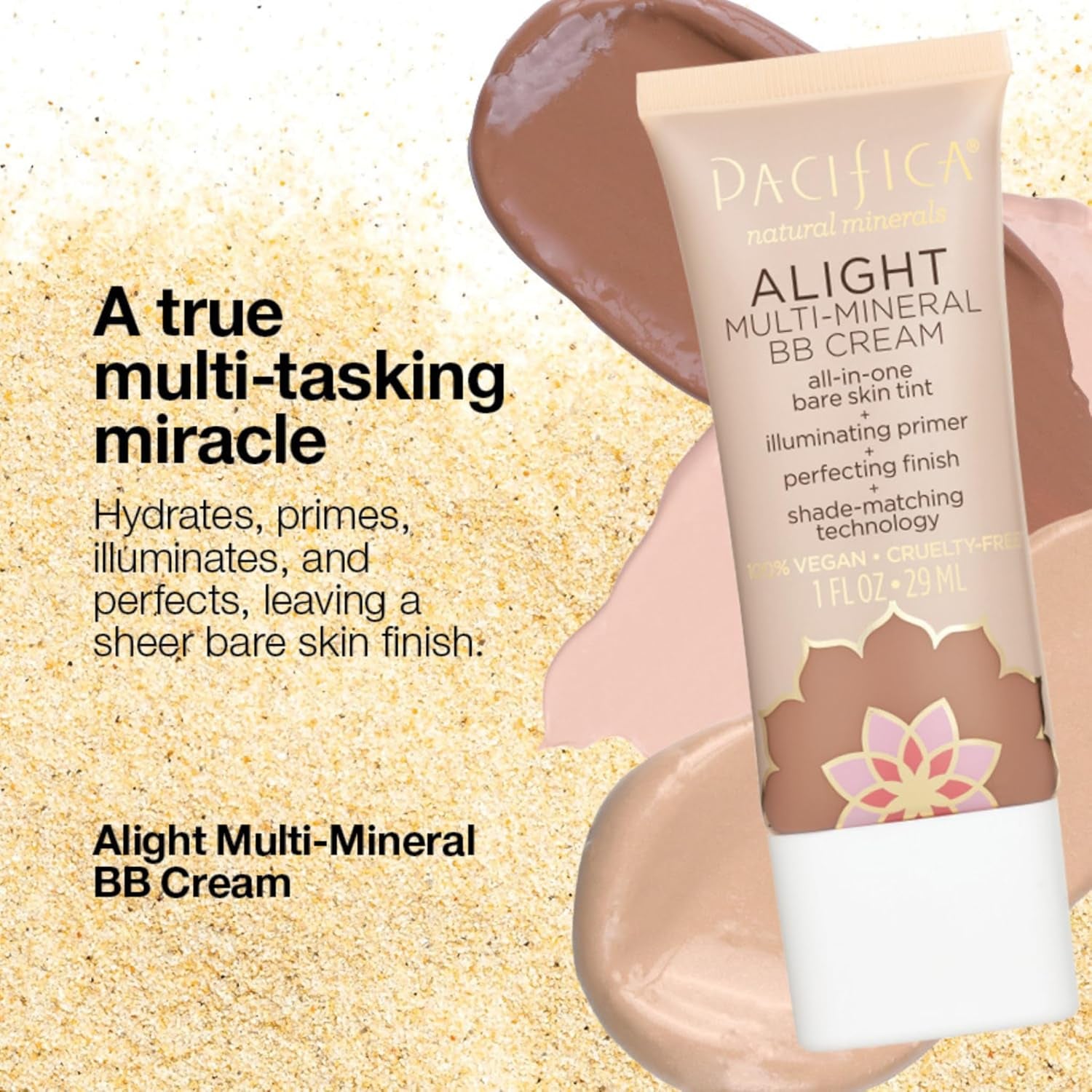 Beauty, Alight Multi-Mineral BB Cream, 1 Fl Oz., Shade 06 Medium, 100% Vegan & Cruelty Free