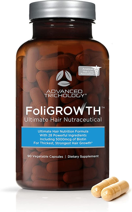 Foligrowth™ Hair Growth Supplement for Thicker Fuller Hair | Approved by the American Hair Loss Association, Revitalize Thinning Hair, Backed by 20 Years of Experience in Hair Loss