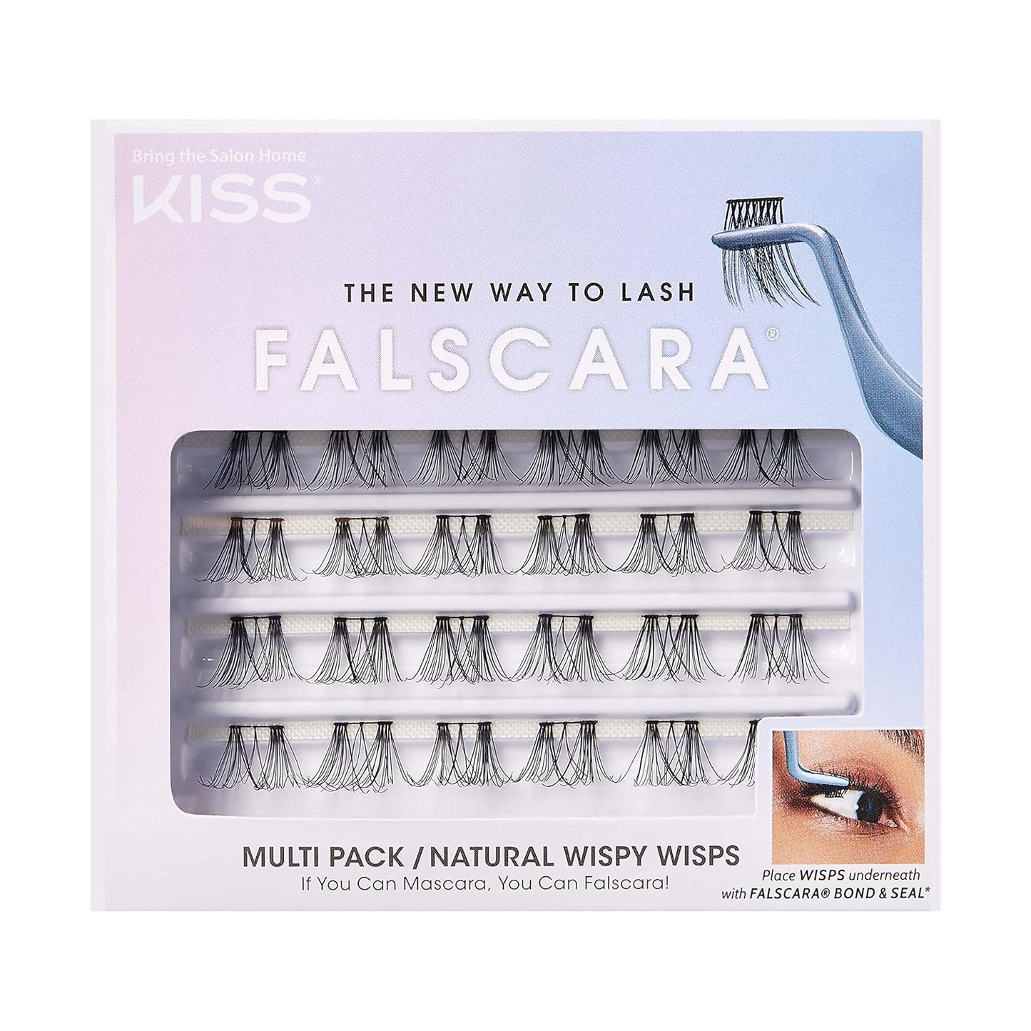 KISS  DIY Eyelash Extension Lengthening Wisps - Featherlight Synthetic Reusable Artificial Eyelashes Multipack of 24 Mini Lash Clusters for That Authentic Eyelash Extension Look