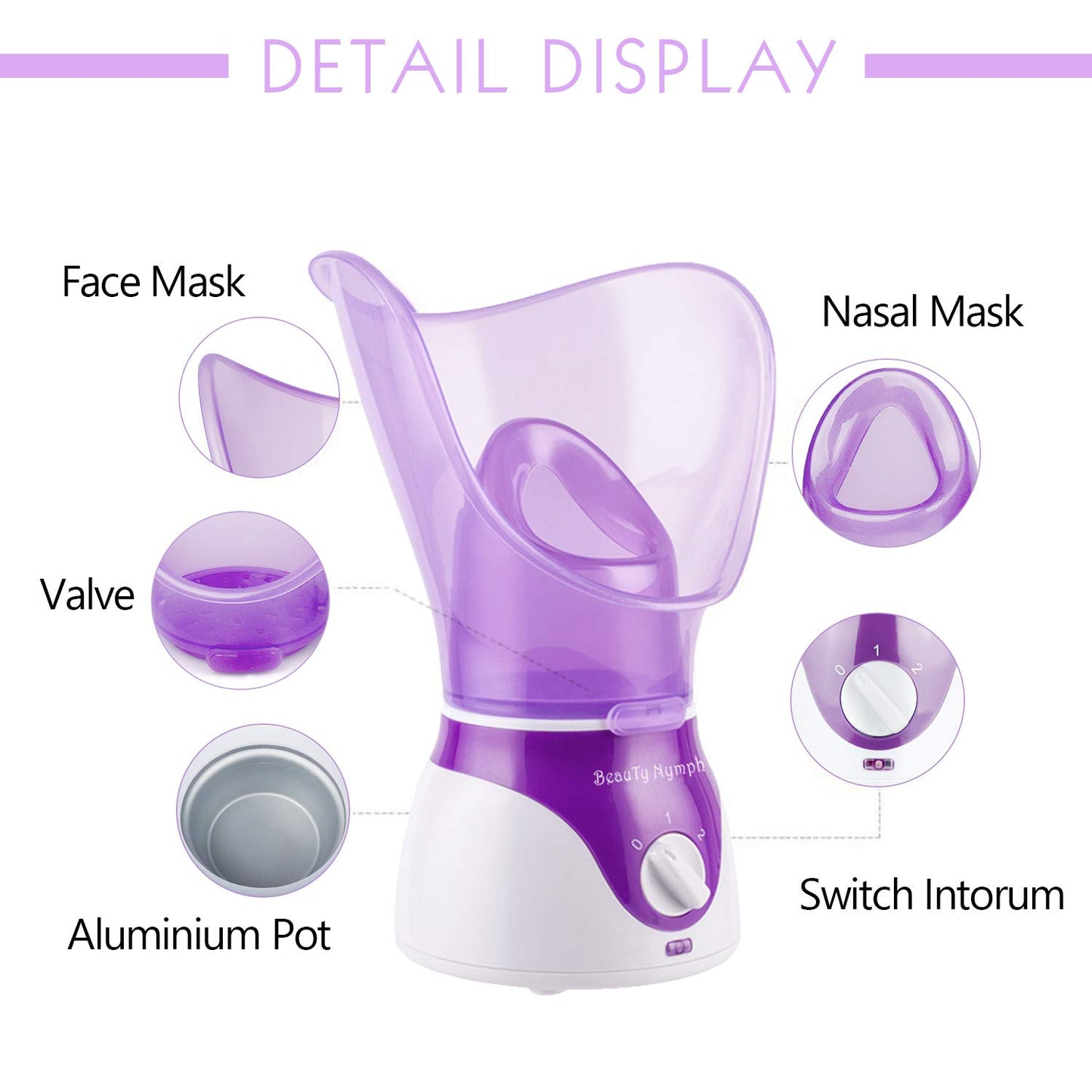 Face Steamer, Spa Home Facial Steamer Sauna Pores and Extract Blackheads, Rejuvenate and Hydrate Your Skin for Youthful Complexion- Face Steaming Skincare Deep Cleanse SPA