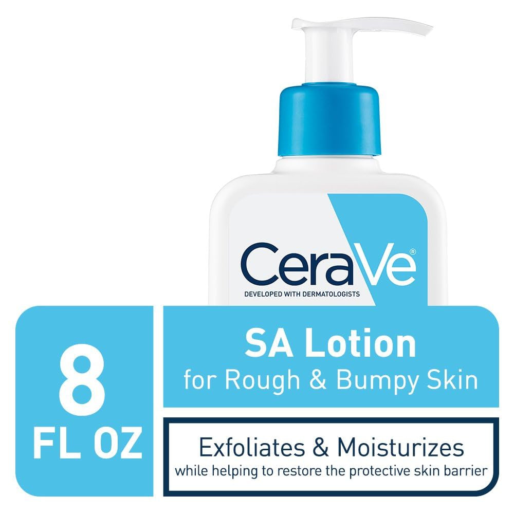 SA Lotion for Rough & Bumpy Skin, Vitamin D, Hyaluronic Acid, Lactic Acid & Salicylic Acid Lotion, Fragrance Free & Allergy Tested, 8 Ounce