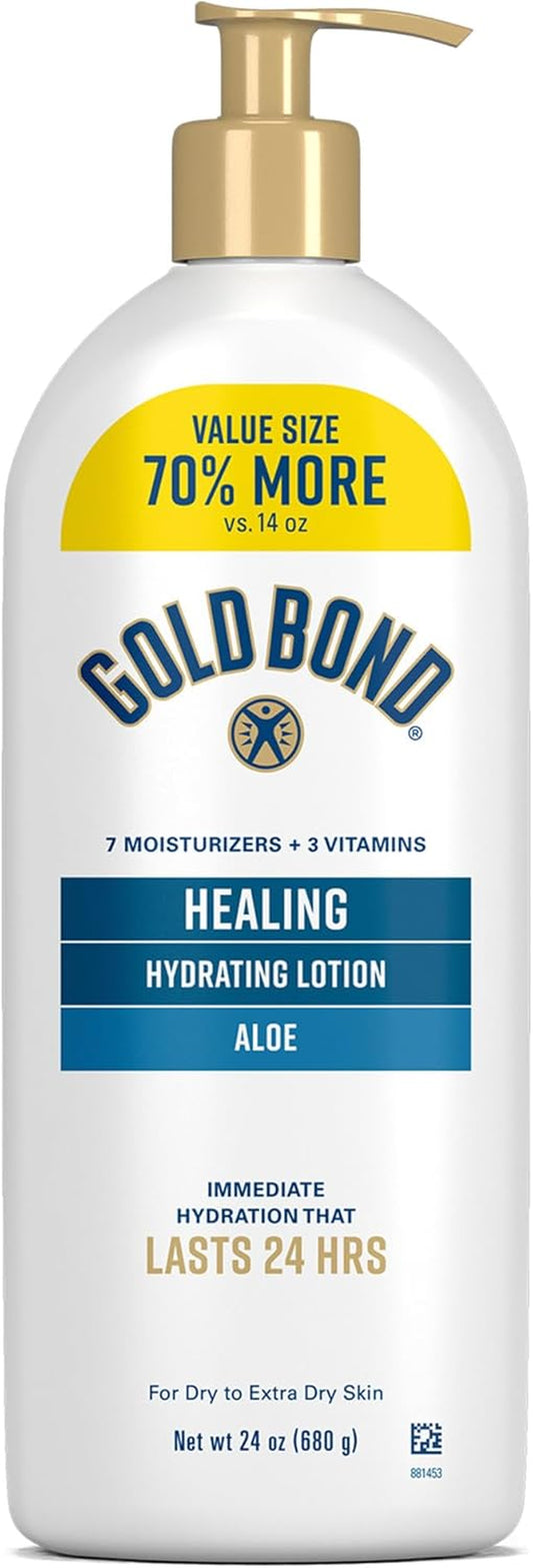 Healing Hydrating Lotion with Aloe Moisturizes, Heals & Smooths Dry Skin, Delivers Immediate 24-Hour Hydration, Value Size, 24 Oz.