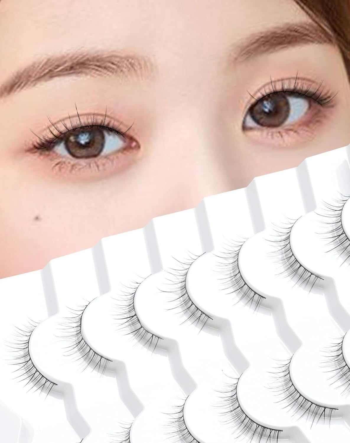 Natural Lashes Natural Eyelashes Short Eyelashes Natural Look False Eyelashes Wispy Eye Lashes 10Mm Small Lashes Fake Lashes K50