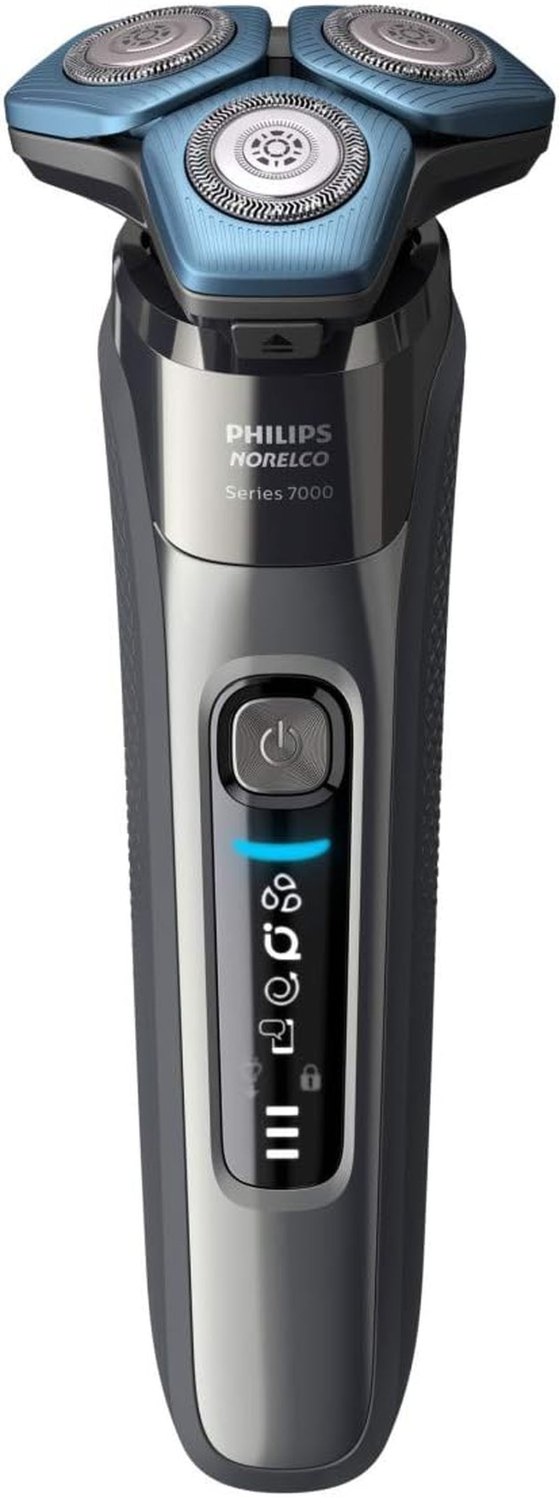 Shaver 7300, Rechargeable Wet & Dry Electric Shaver with Senseiq Technology, Pop-Up Trimmer, Charging Stand, Click-On Nose Trimmer, & Travel Case, S7887/92