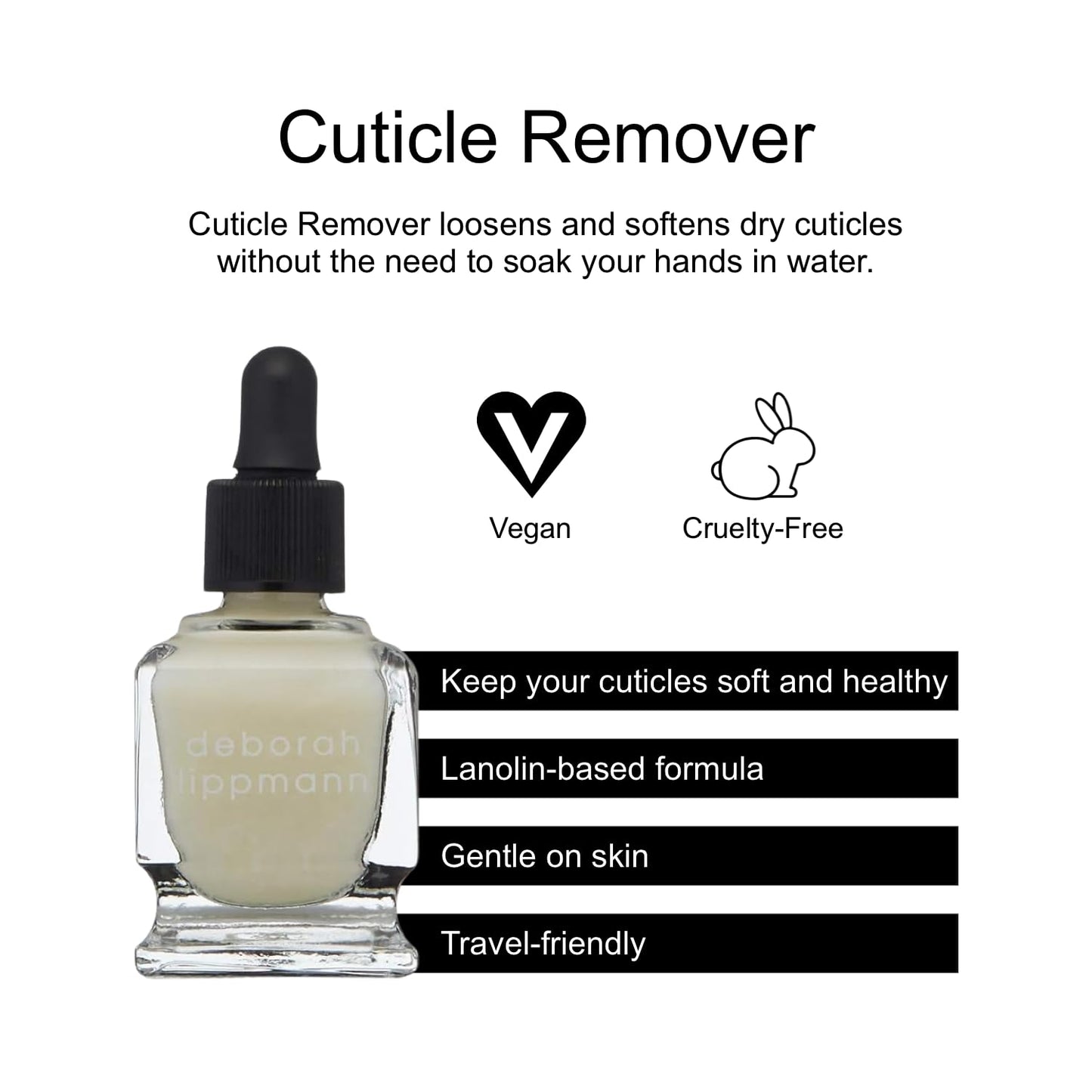 Cuticle Remover Cuticle Softener for Nail Care No Soaking, No Peeling, No Nipping 0.5 Fl Oz