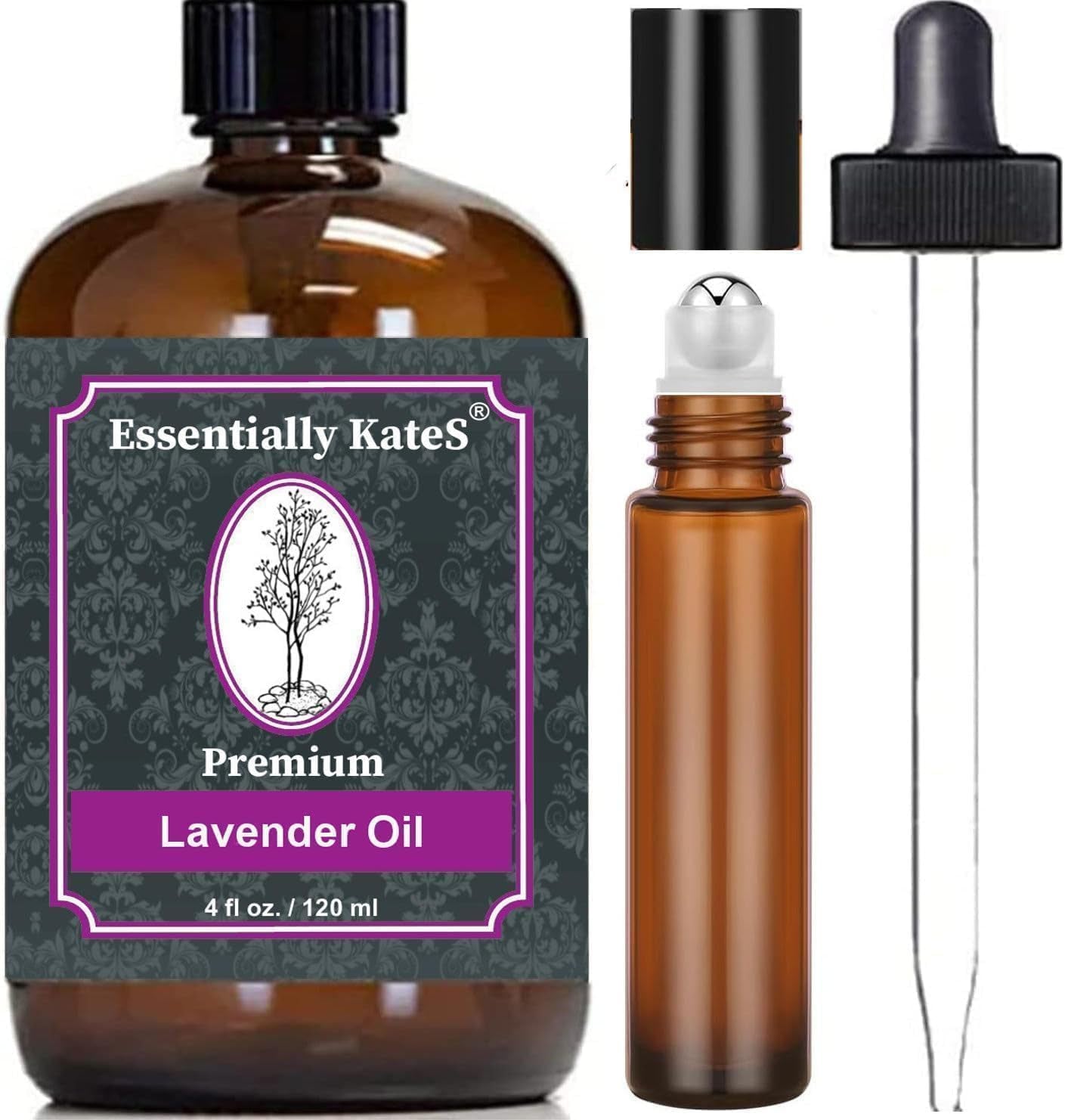 Peppermint Essential Oil 4 Oz. with Huge Glass Bottle, Glass Dropper, and Sprayer. Detailed User'S Guide E-Book. Skin Care, Garden Care, and Hair Care.