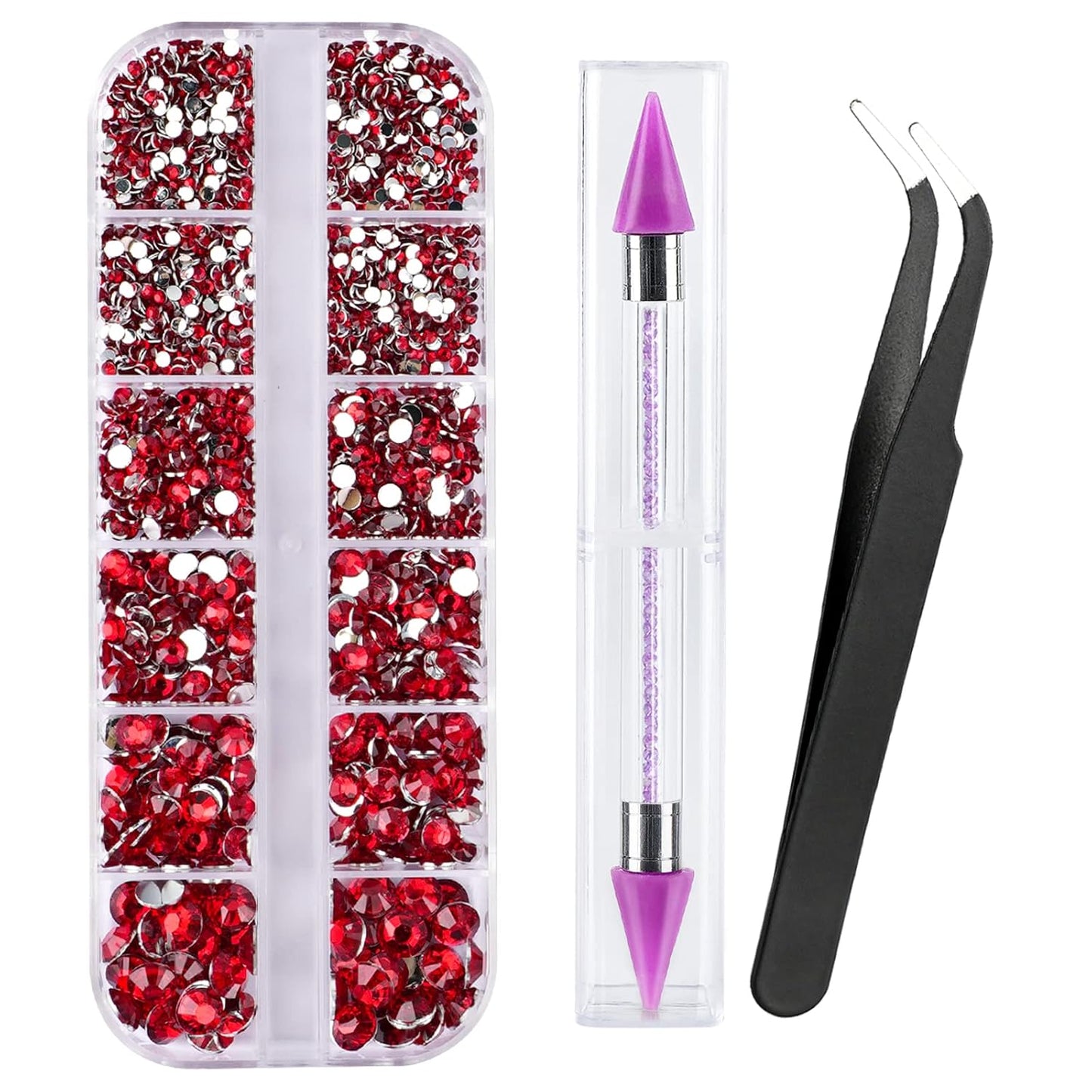 2784PCS Rhinestones Crystal AB Rhinestones for Nail with 5Pcs 3Ml B7000 Jewelry Glue and Pick up Tweezers and Nail Rhinestone Picker, Nail Art Tools,Stocking Stuffers Gifts for Women