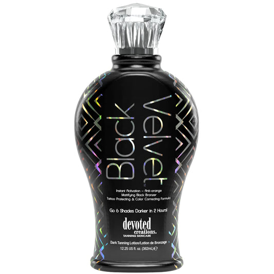 Black Velvet Anti-Orange Mattifying Black Bronzer Tanning Lotion 12.25 Oz