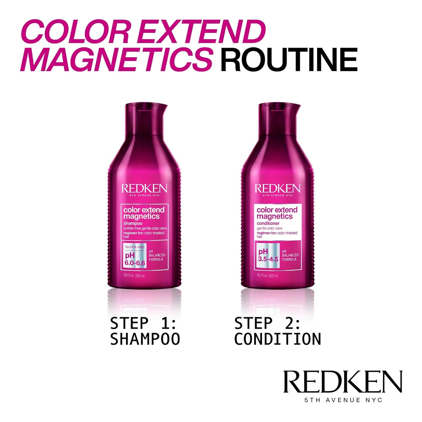 Color Extend Magnetics Shampoo & Conditioner Set for Color-Treated Hair | Gently Cleanses & Protects Color | with Amino Acid | Sulfate Free Shampoo