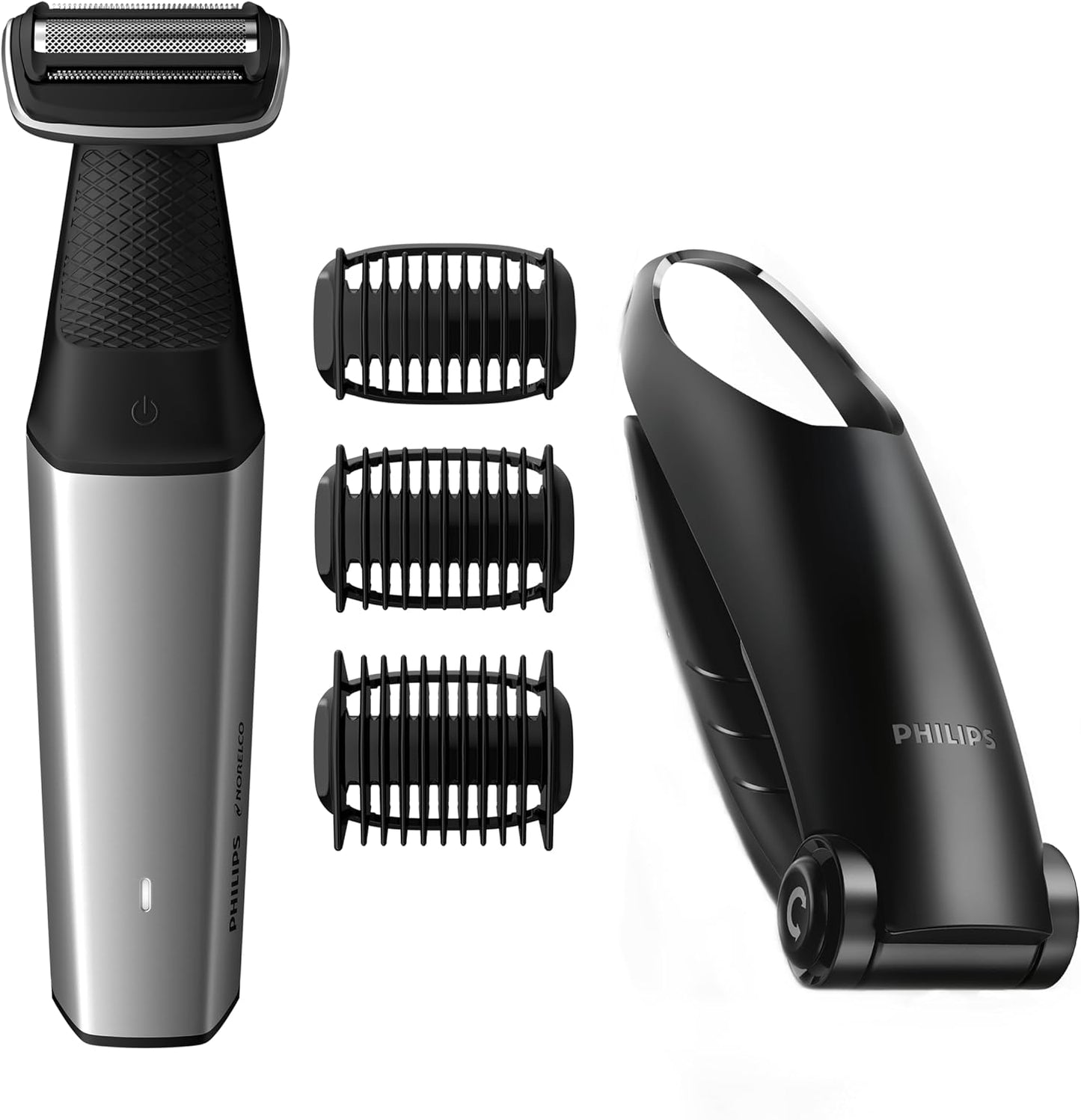 Bodygroom Series 5000 Showerproof Body & Manscaping Trimmer for Men with Back Attachment, BG5025/40