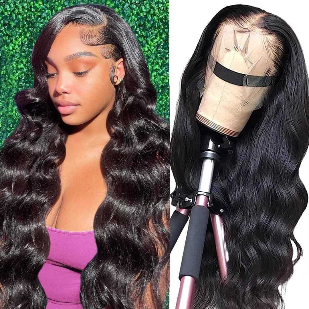 30 Inch 13X6 Lace Front Wigs Human Hair 200% Density Body Wave HD Lace Front Wigs Human Hair Pre Plucked Glueless Wigs Human Hair for Women with Baby Hair