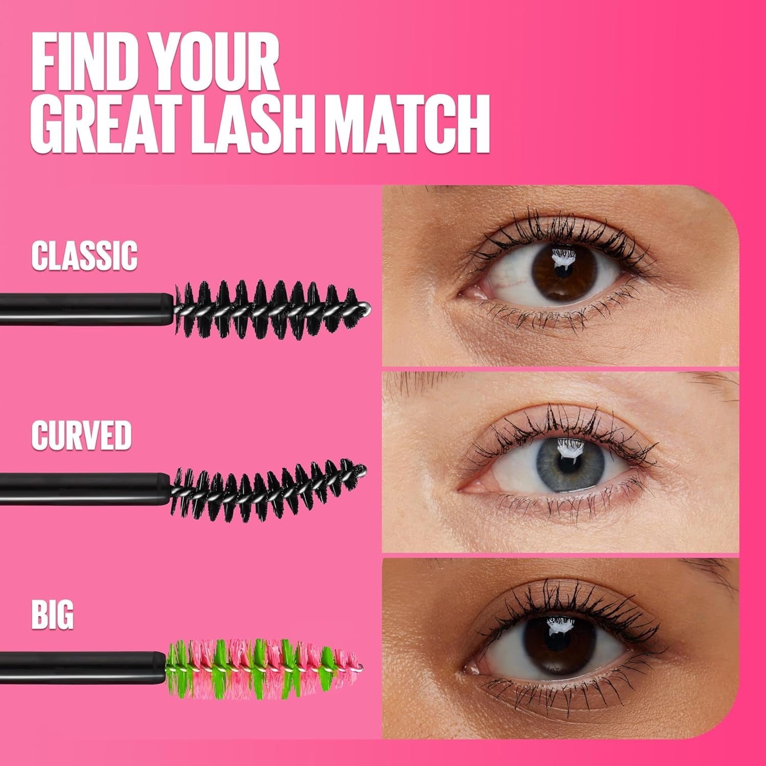 Great Lash Washable Mascara Makeup, Volumizing Lash-Doubling Formula That Conditions as It Thickens, Blackest Black, 1 Count