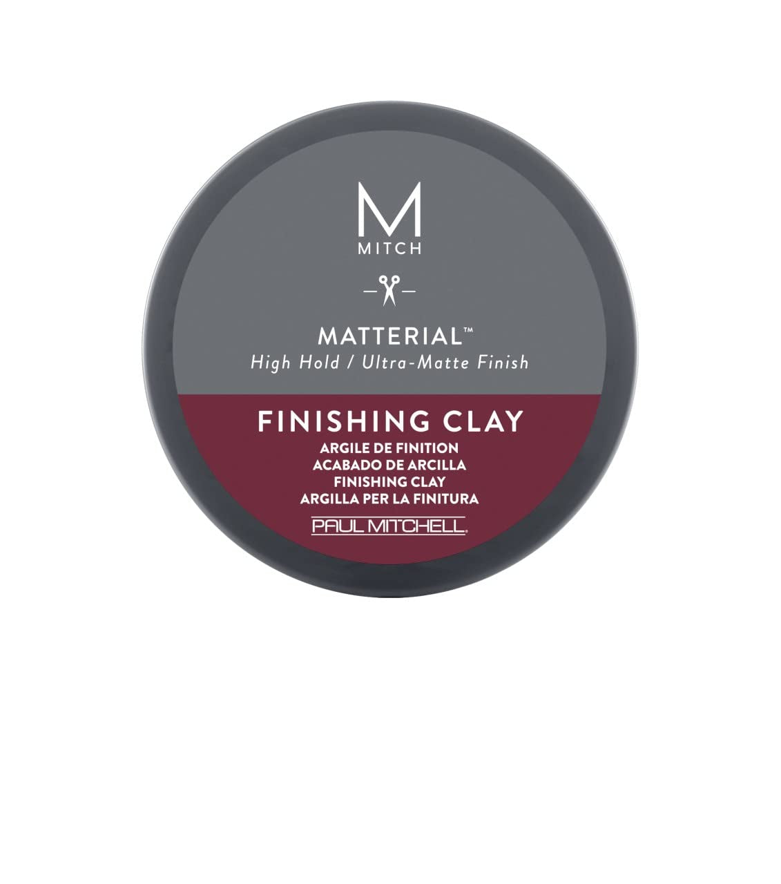 MITCH by Paul Mitchell Matterial Finishing Clay for Men, High Hold, Ultra-Matte Finish, for All Hair Types, 3 Oz.