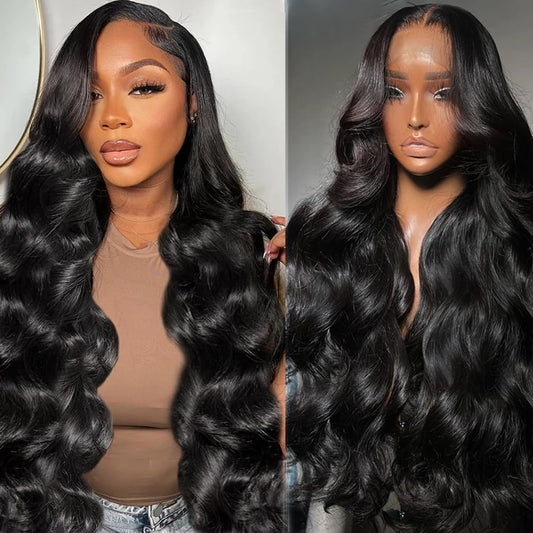 28 Inch Body Wave Lace Front Wigs Human Hair 13X4 HD Lace Front Wigs Human Hair Glueless Wigs Human Hair Pre Plucked Frontal Wigs Human Hair for Women 180% Density Body Wave Wig with Baby Hair