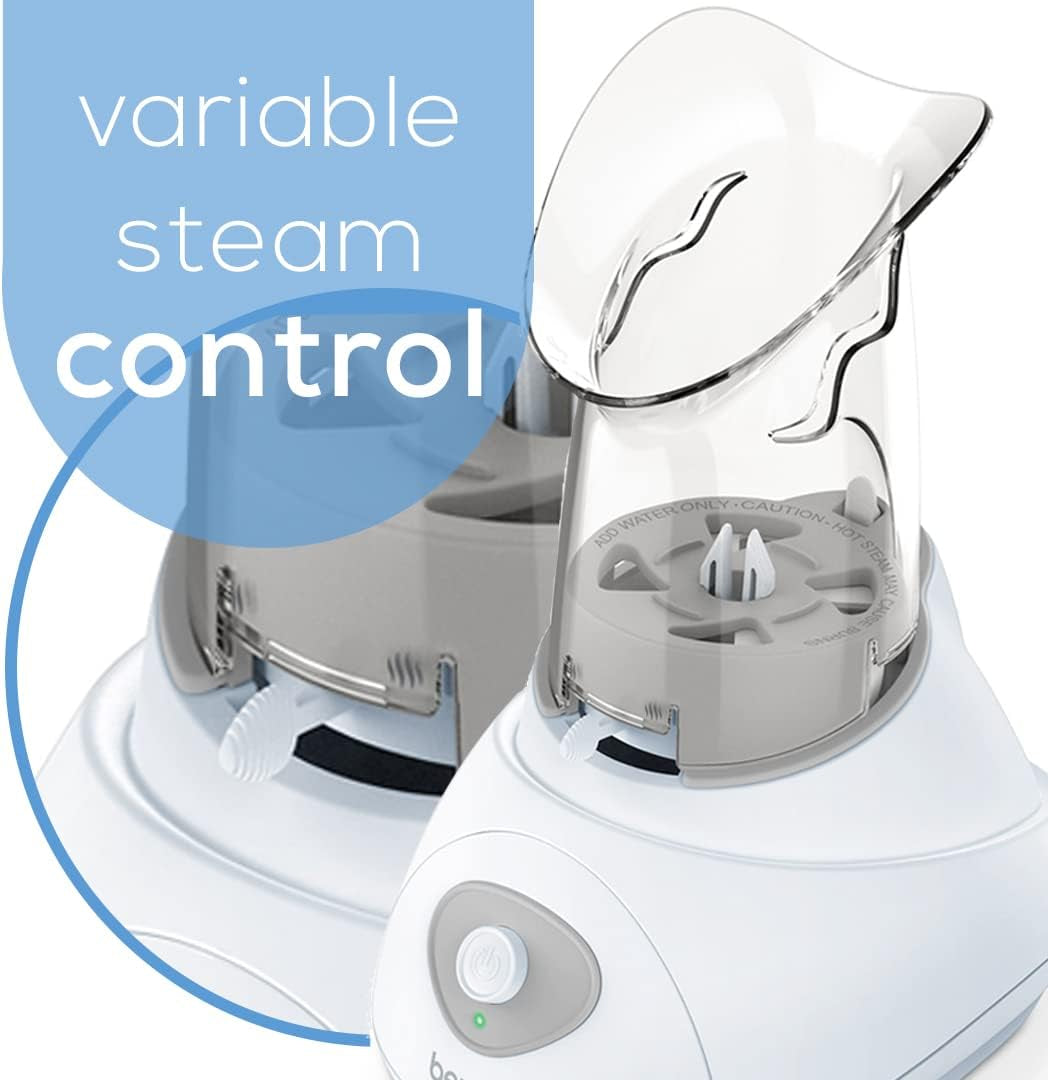 SI30 Personal Steam Inhaler for Cough and Cold | Face Steamer for Sinus Relief with Flexible Universal Steam Mask and Variable Steam Control