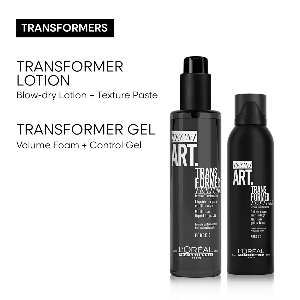 Transformer Lotion - Provides Heat Protection and Medium Hold, for All Hair Types