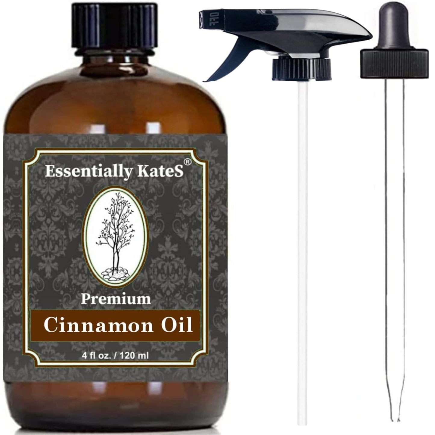 Peppermint Essential Oil 4 Oz. with Huge Glass Bottle, Glass Dropper, and Sprayer. Detailed User'S Guide E-Book. Skin Care, Garden Care, and Hair Care.