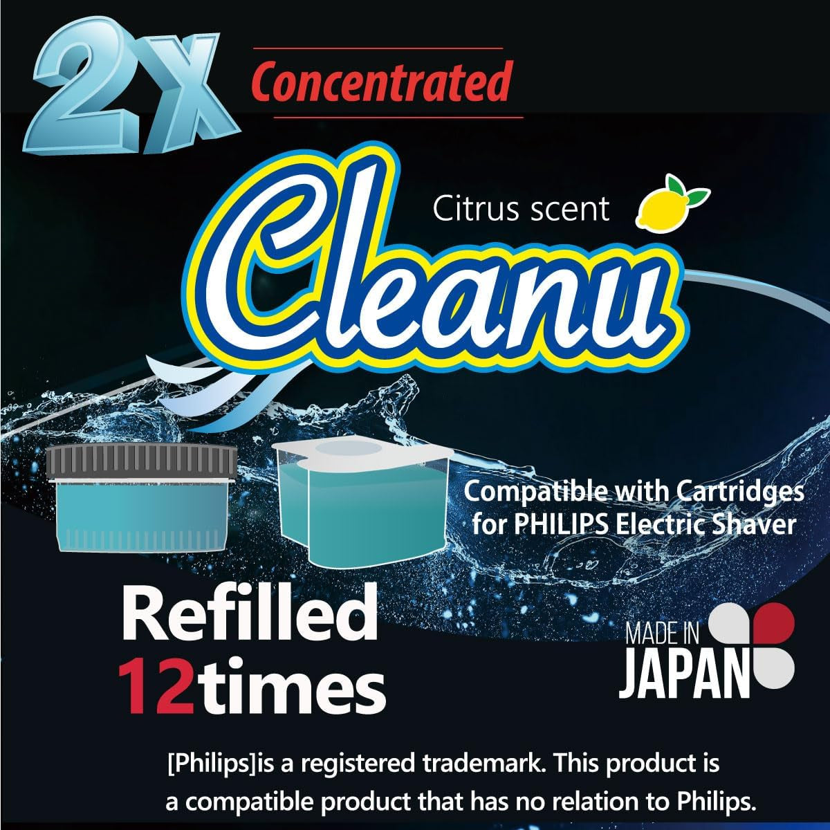 Cleanu - Philips Cartridge Cleaner - Refill for 12 Pods - Generic - Made in Japan