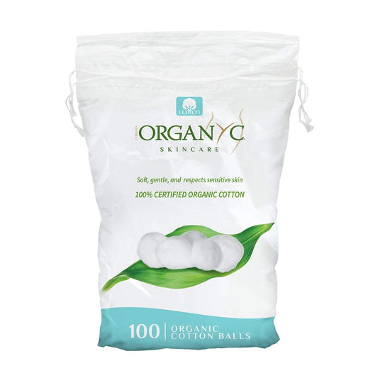 100% Organic Cotton Balls for Sensitive Skin, 100 Count