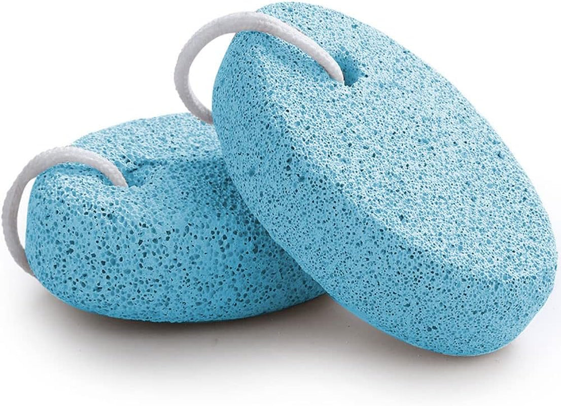 Natural Foot Pumice Stone for Feet,  2-Pack Lava Pedicure Tools Hard Skin Callus Remover for Feet and Hands - White&Red