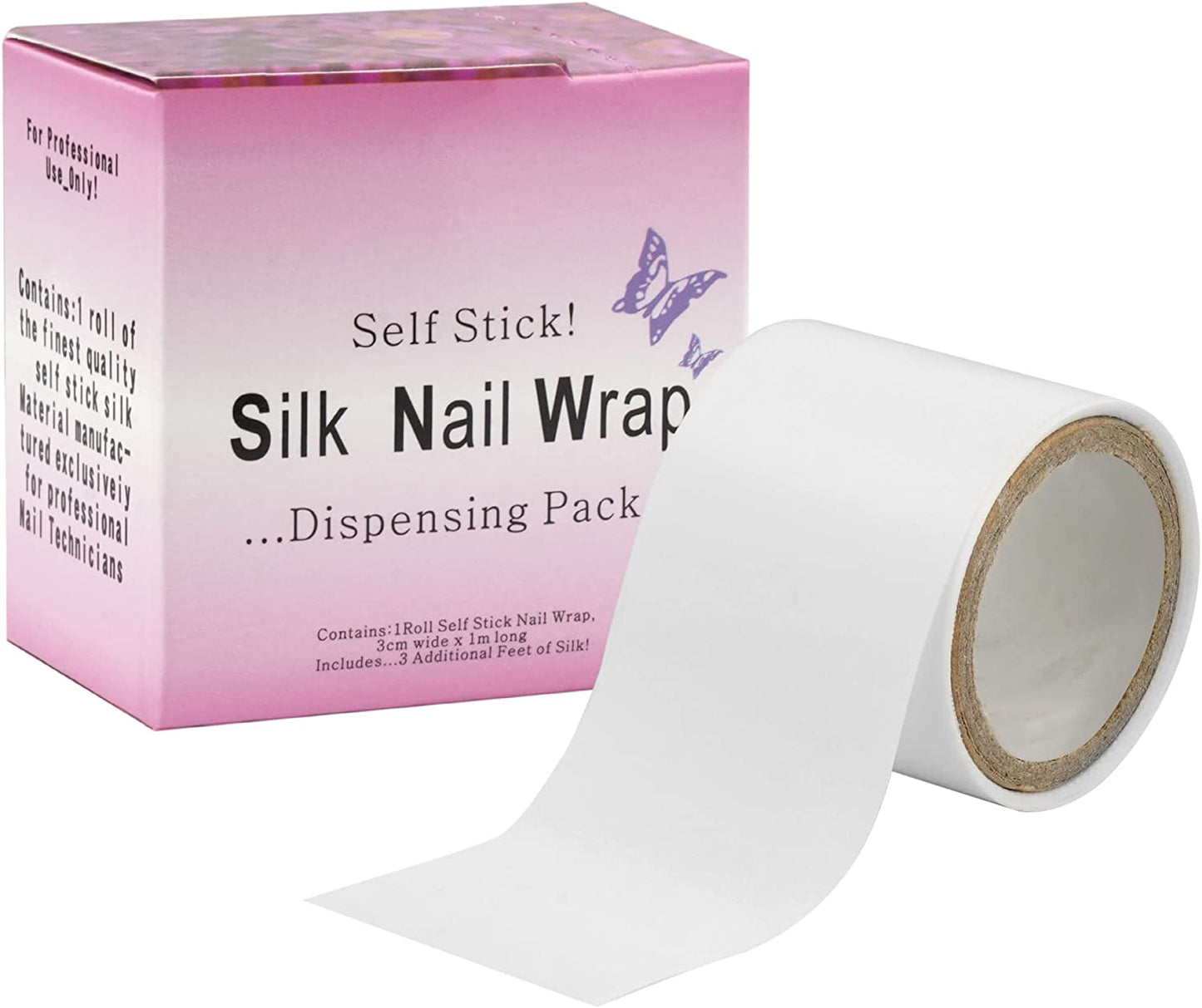 Silk Nail Wrap Nail Splits Breaks Instant Reinforce Repair Bandage Tape Protector Self Adhesive Easy Trimerable for UV Gel Acrylic Nail Art Extension Fiberglass Professional Manicures Tool