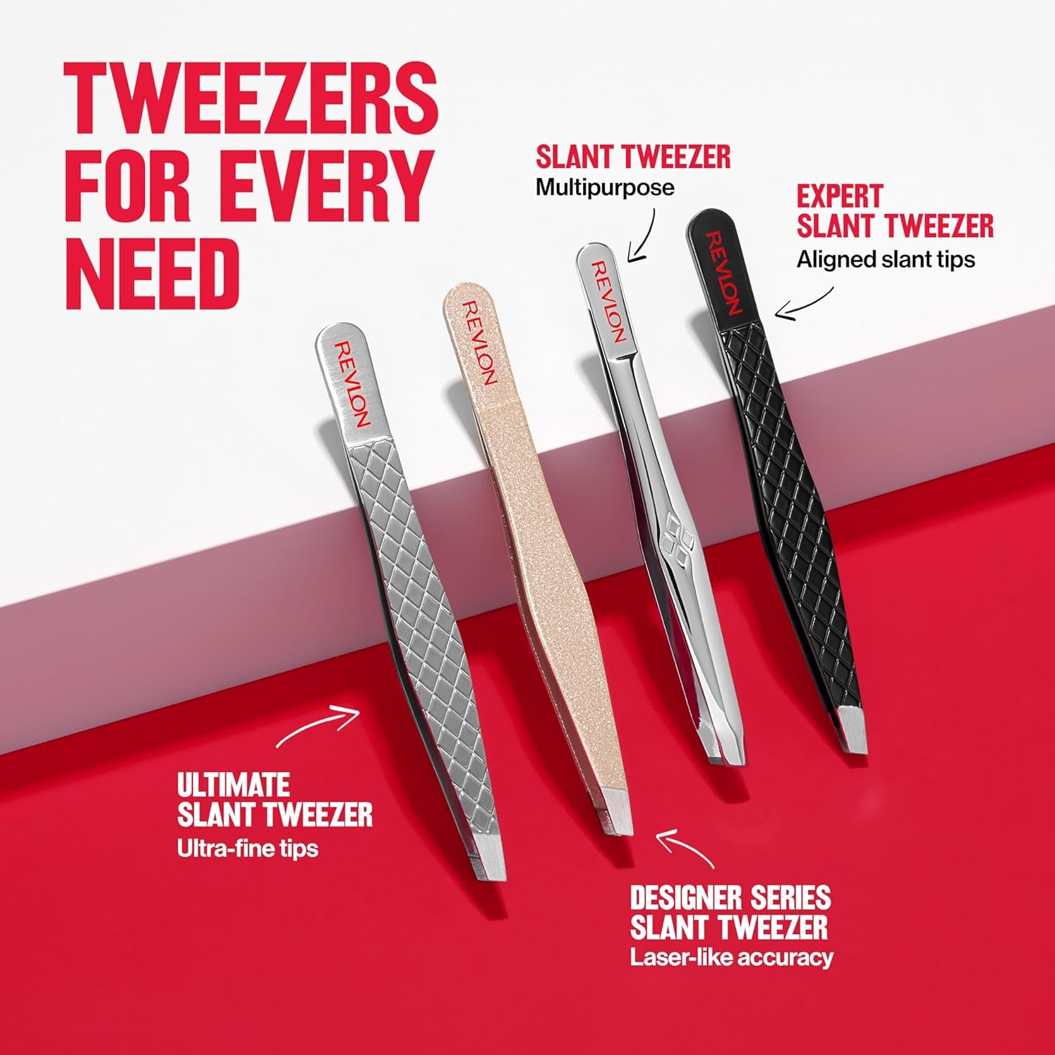 Expert Slant Tweezer, High Precision for an Easy Hair Removal, Made with Stainless Steel, 1 Count