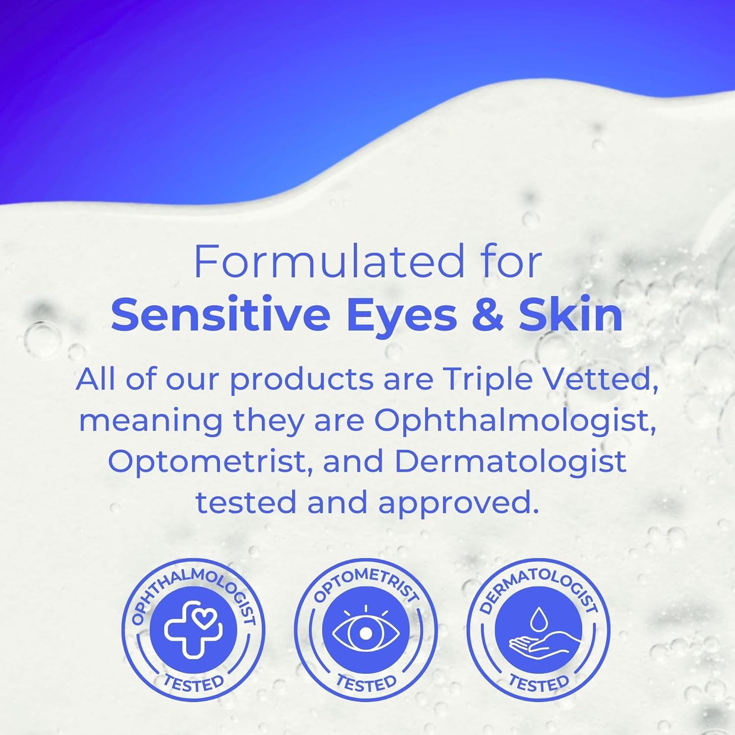 Lid & Lash Cleanser with Hypochlorous Acid - Optometrist Approved for Eye Irritation, Blepharitis, Demodex, and Dry Eyes - Helps Remove Microorganisms, Dirt, and Makeup