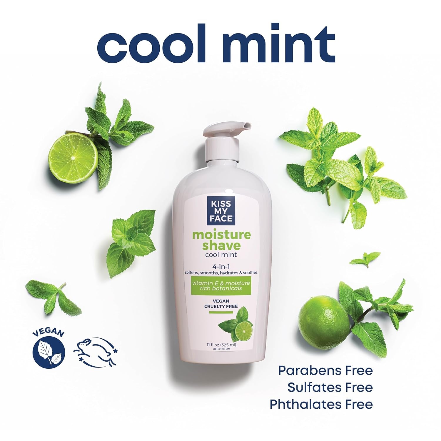 4-In-1 Moisture Shave, Cool Mint 11 Oz