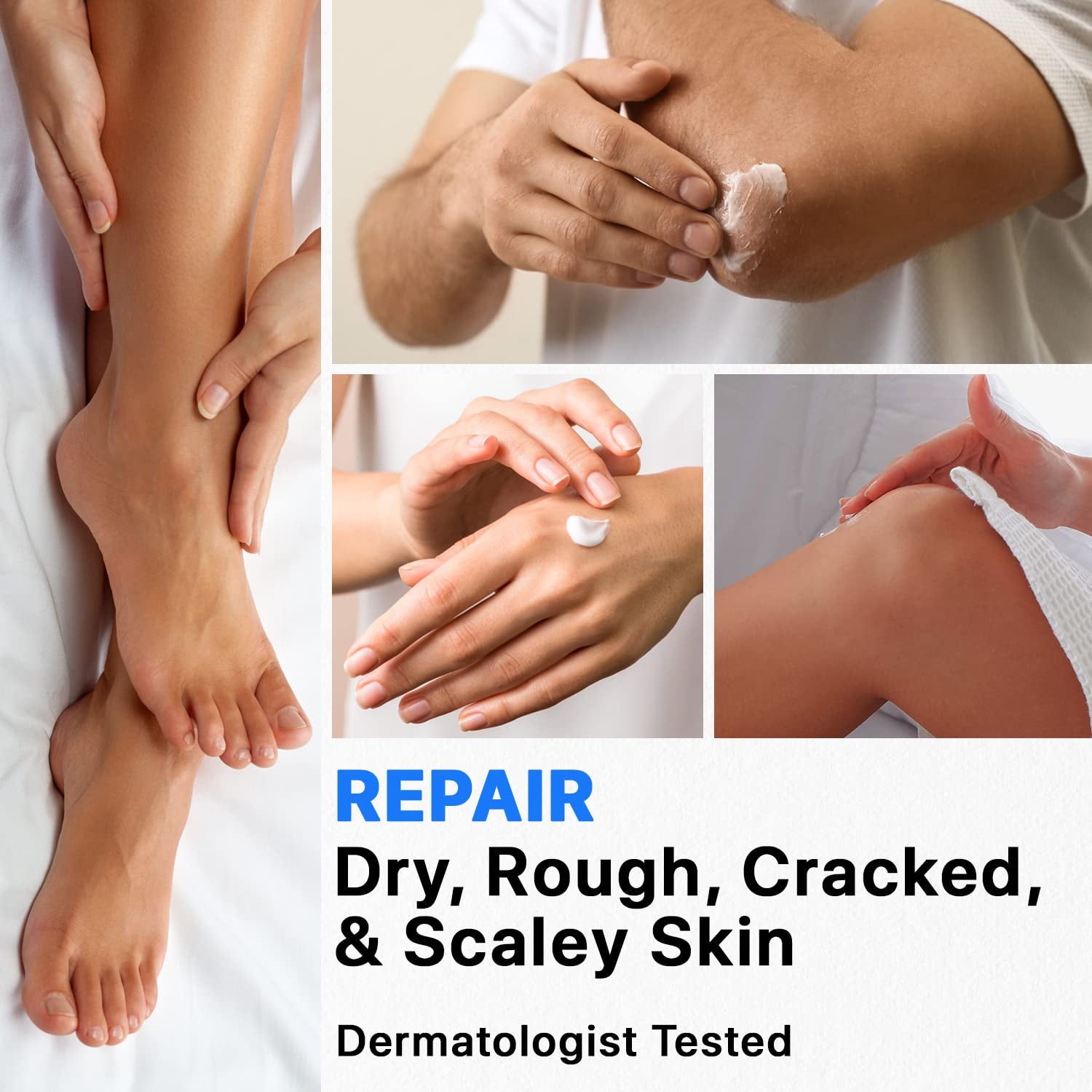 Urea Cream 40% plus Salicylic Acid 2%, Foot Cream for Dry Cracked Heels Feet Knees Elbows Hands, Foot Dead Skin Cuticle Callus Remover Toenail Softener, Keratolytic Skin Barrier Repair