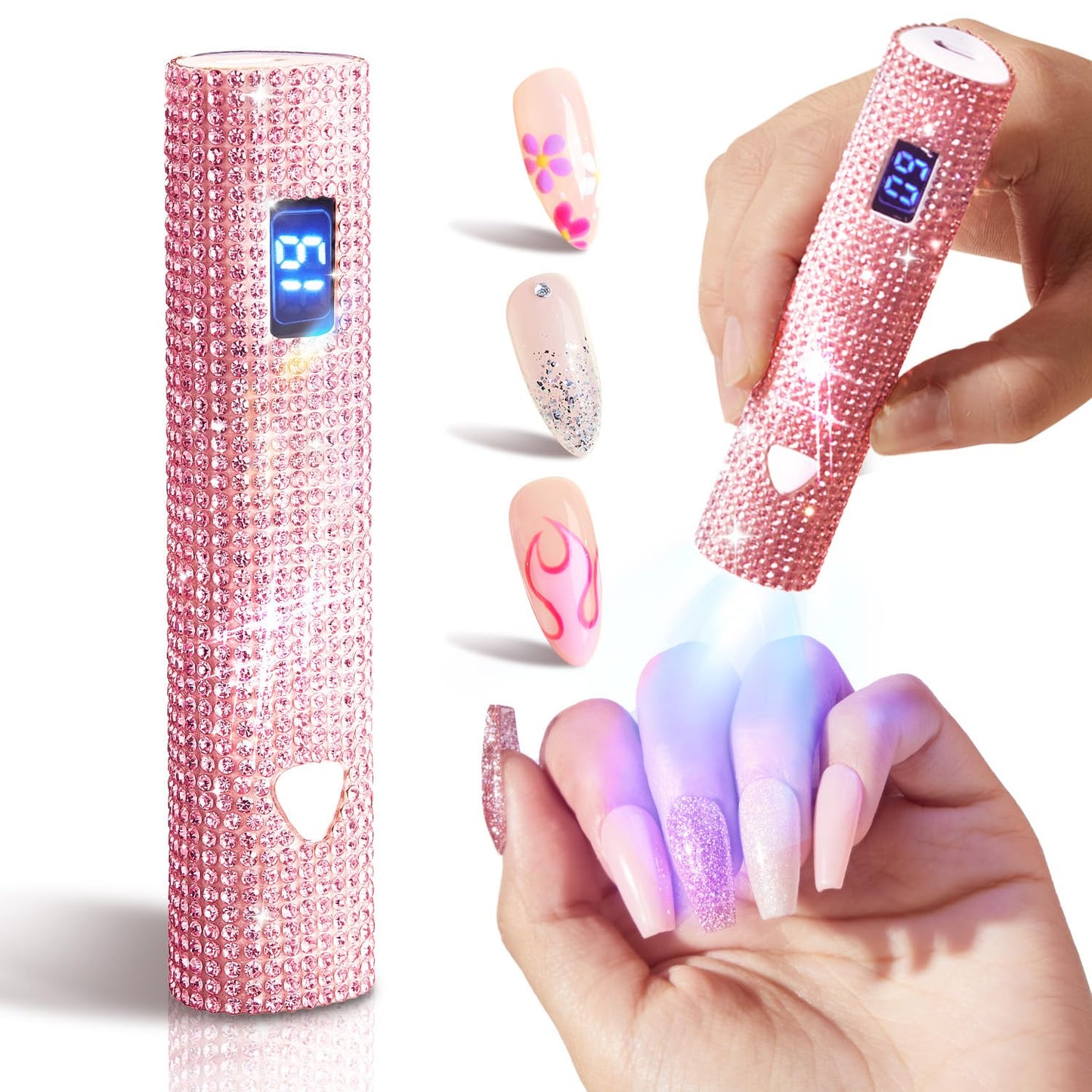 UV Nail Lamp, 72W UV Light for Gel Nails with 21Pcs Lamp Beads, 3 Timers UV Dryer for Gel Nail Polish Polygel Fast Curing, LED Nail Lamp Professional UV Light for Home Salon Nail Tools