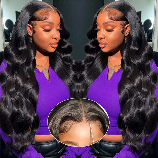 28 Inch 5X5 HD Lace Closure Wigs Human Hair Wear and Go Glueless Wigs Human Hair Pre Plucked Pre Cut 180% Density Body Wave Lace Front Wigs Human Hair for Women