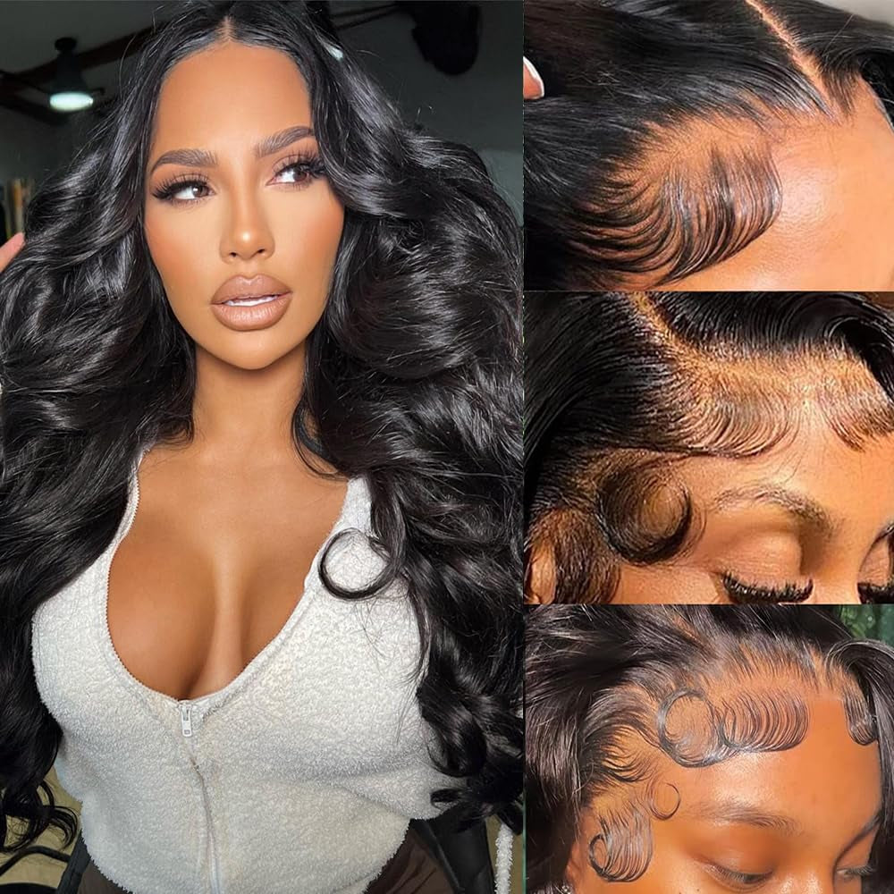 30 Inch 13X6 Lace Front Wigs Human Hair 200% Density Body Wave HD Lace Front Wigs Human Hair Pre Plucked Glueless Wigs Human Hair for Women with Baby Hair