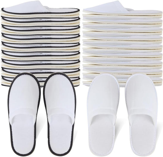 10-20 Pairs Disposable Slippers for Guests Hotel Slippers Bulk Spa Slippers Closed Toe House Slippers Guest Slippers Bulk for Adult for Men and Women