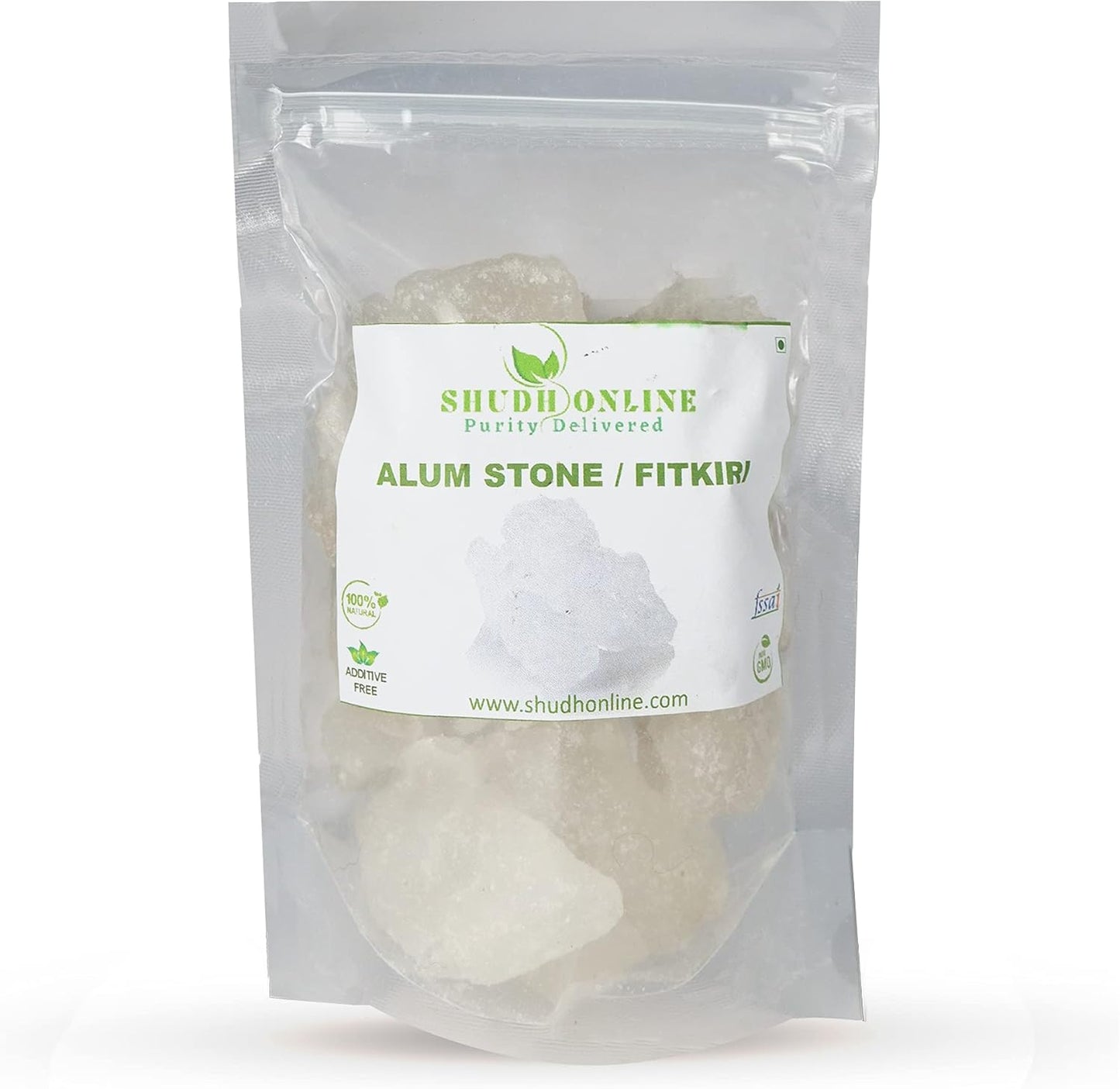 Alum Stone Organic for Face (8.8 Oz - 250G) Piedra De Alumbre Para Lavado Intimo - Natural Fitkari Stone for Shaving - Phitkari Alum Crystal Rocks | Potassium Alum (0.55 Lb)