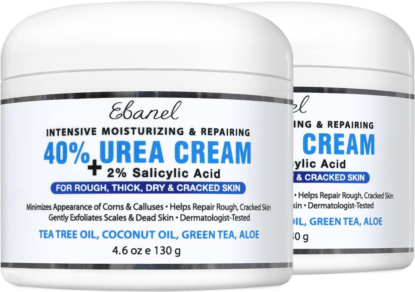 Urea Cream 40% plus Salicylic Acid 2%, Foot Cream for Dry Cracked Heels Feet Knees Elbows Hands, Foot Dead Skin Cuticle Callus Remover Toenail Softener, Keratolytic Skin Barrier Repair