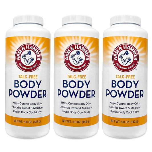 Talc-Free Body Powder for Body Odor Sweat & Moisture (3 Pack)