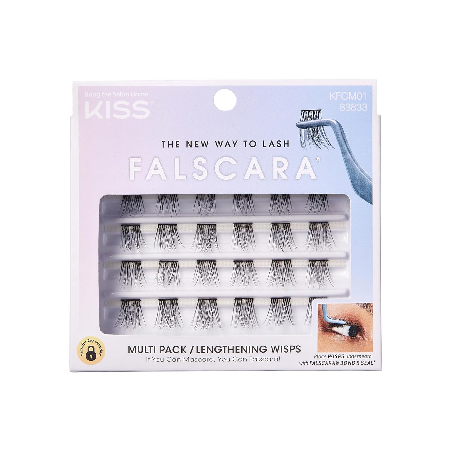 KISS  DIY Eyelash Extension Lengthening Wisps - Featherlight Synthetic Reusable Artificial Eyelashes Multipack of 24 Mini Lash Clusters for That Authentic Eyelash Extension Look