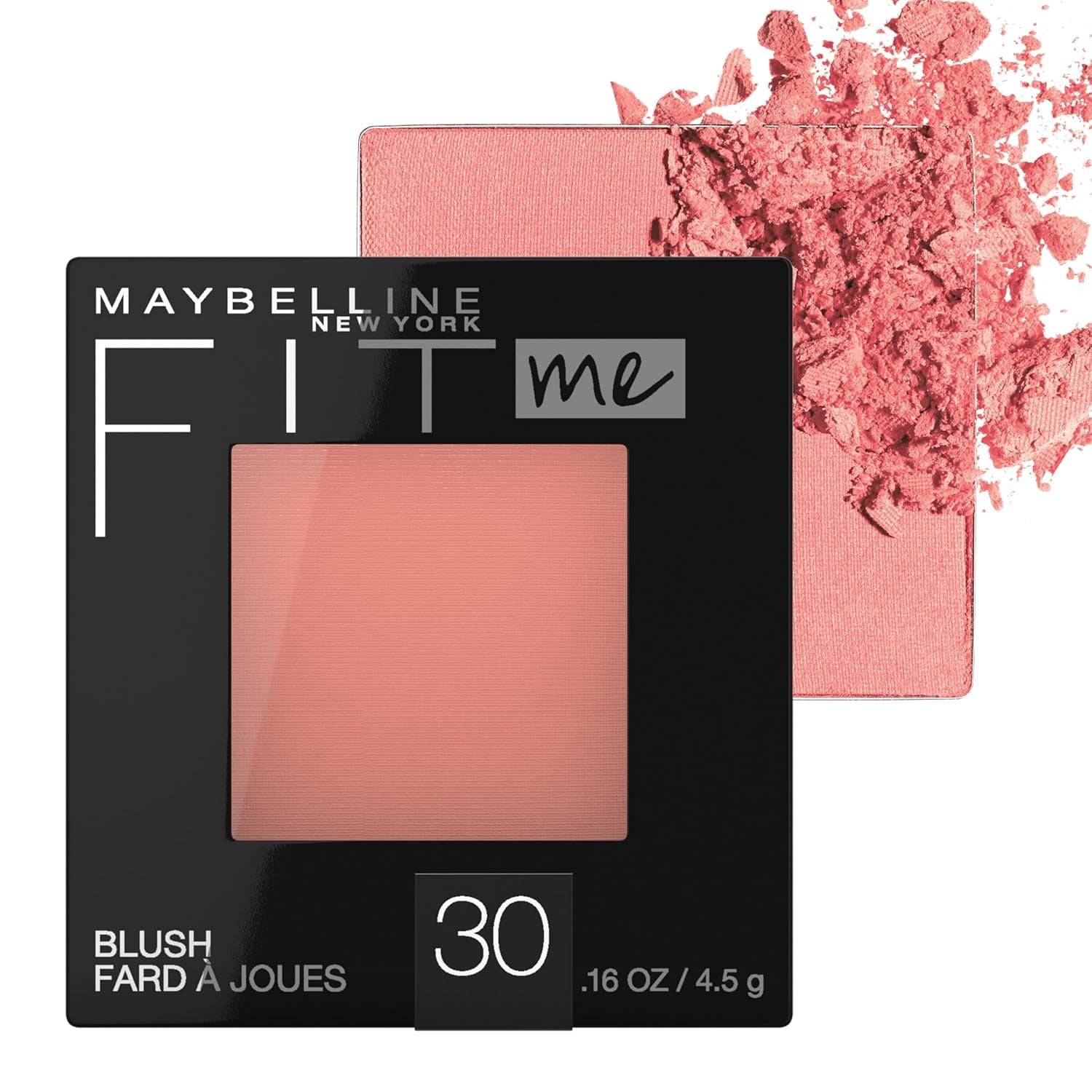 Fit Me Powder Blush, Lightweight, Smooth, Blendable, Long-Lasting All-Day Face Enhancing Makeup Color, Rose, 1 Count