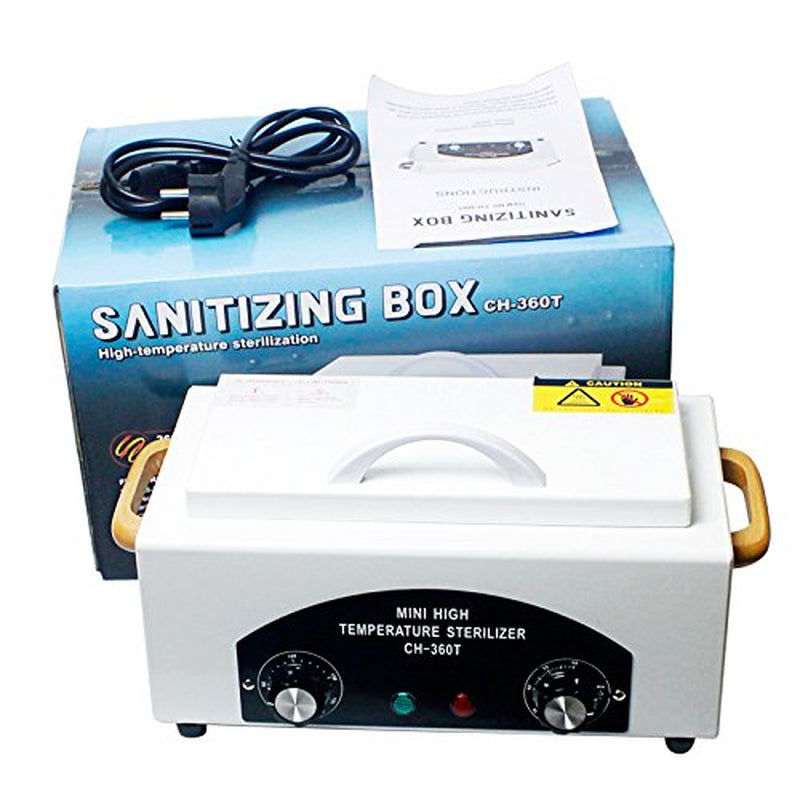 High Temperature Metal Tool Cleaning Box, 110V 300W 1.5L with Timer Manicure Pedicure SPA Salon Barber Equipment for Sundry Beauty Hair Nail Metal Tools with Handle