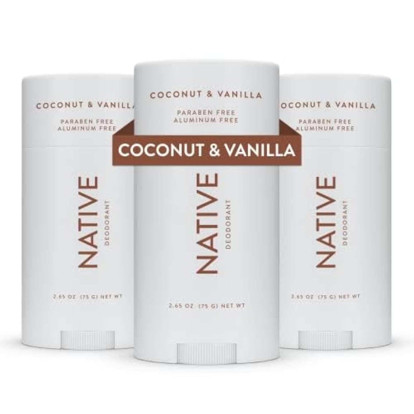 Deodorant Contains Naturally Derived Ingredients, 72 Hour Odor Control | Deodorant for Women and Men, Aluminum Free with Baking Soda, Coconut Oil and Shea Butter | Coconut & Vanilla