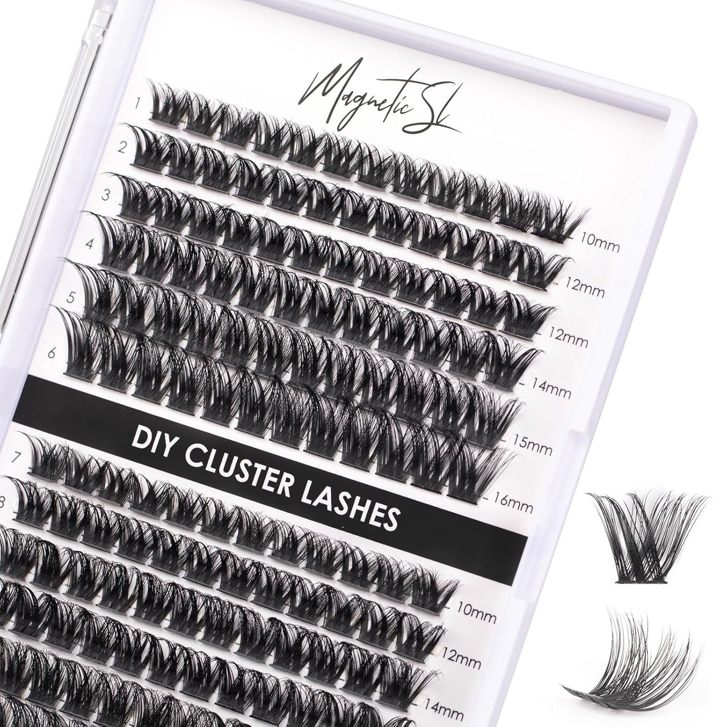 Lash Clusters DIY Lash Extensions Kit 320Pcs Individual Lashes Clusters 30D 40D D Curl Eyelash Extension Kit with Applicator and Lash Bond&Seal,Clusters Lash Glue Remover Mix 10-16Mm (30D+40D-320 KIT)