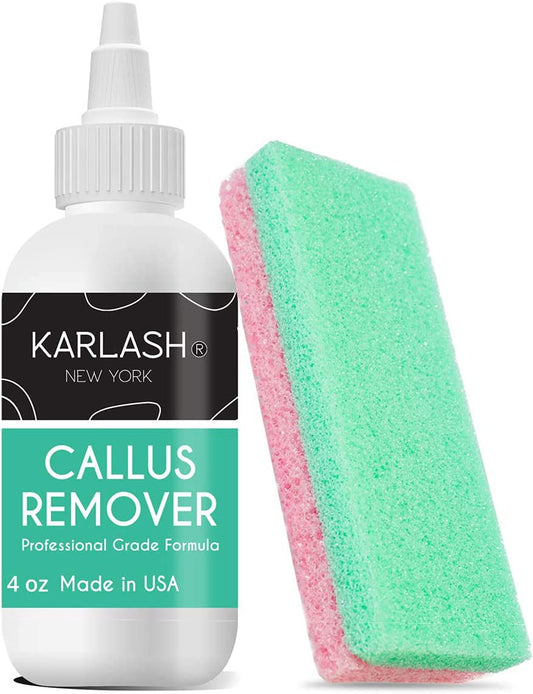 Professional Best Callus Remover Gel for Feet and Foot Pumice Stone Scrubber Kit Remove Hard Skins Heels and Tough Callouses from Feet Quickly and Effortless 4 Oz (1 Bottle)