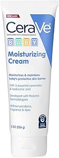 Baby Cream, Gentle Moisturizing Cream with Ceramides, Fragrance, Paraben, Dye & Phthalates Free, Rich & Non-Greasy Feel, Gentle Baby Skin Care, 8 Ounce