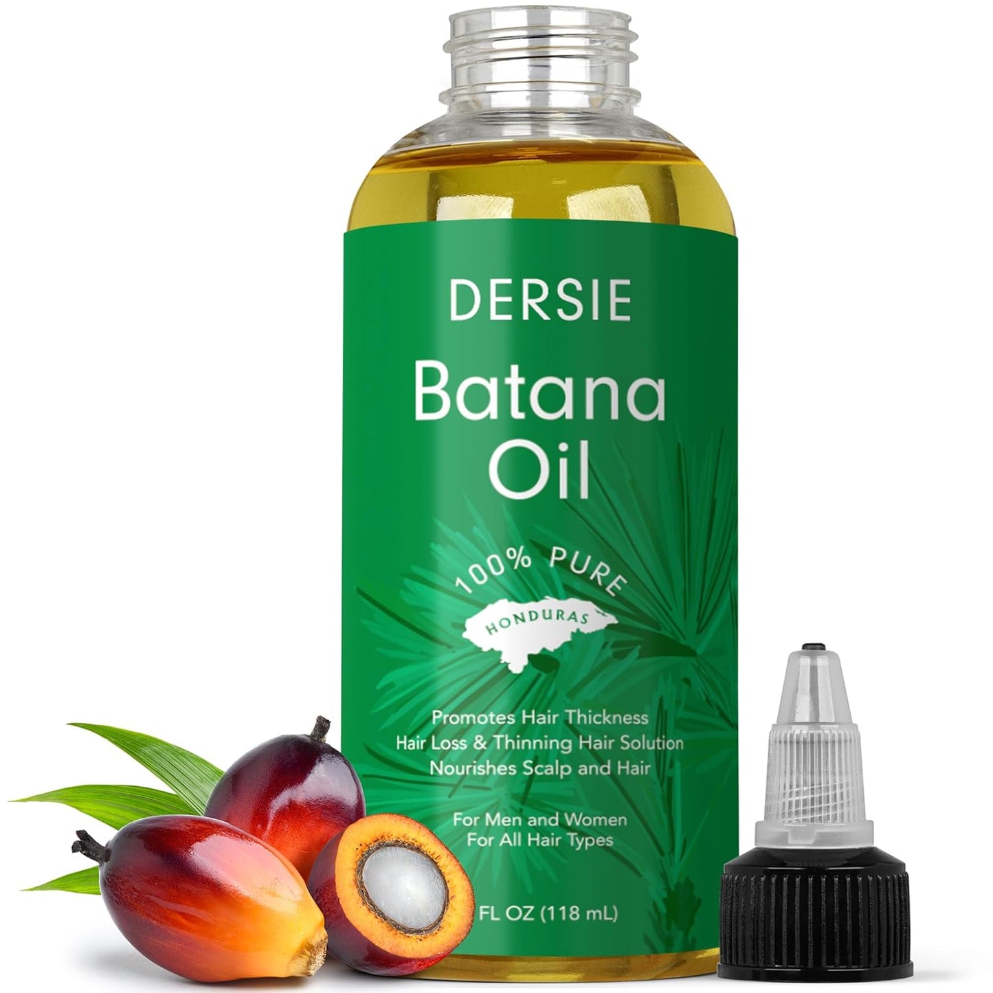 Batana Oil for Hair Growth: Dr Sebi Organic Raw Batana Oil from Honduras - 100% Pure & Natural - for Thicker & Stronger Hair - 4 FL OZ