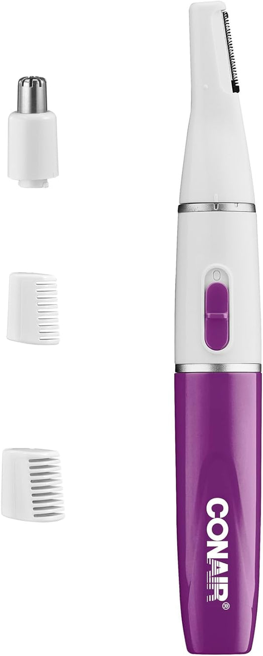 All-In-1 Facial Hair Trimmer for Women, Perfect for Face, Ear/Nose and Eyebrows, Battery-Powered