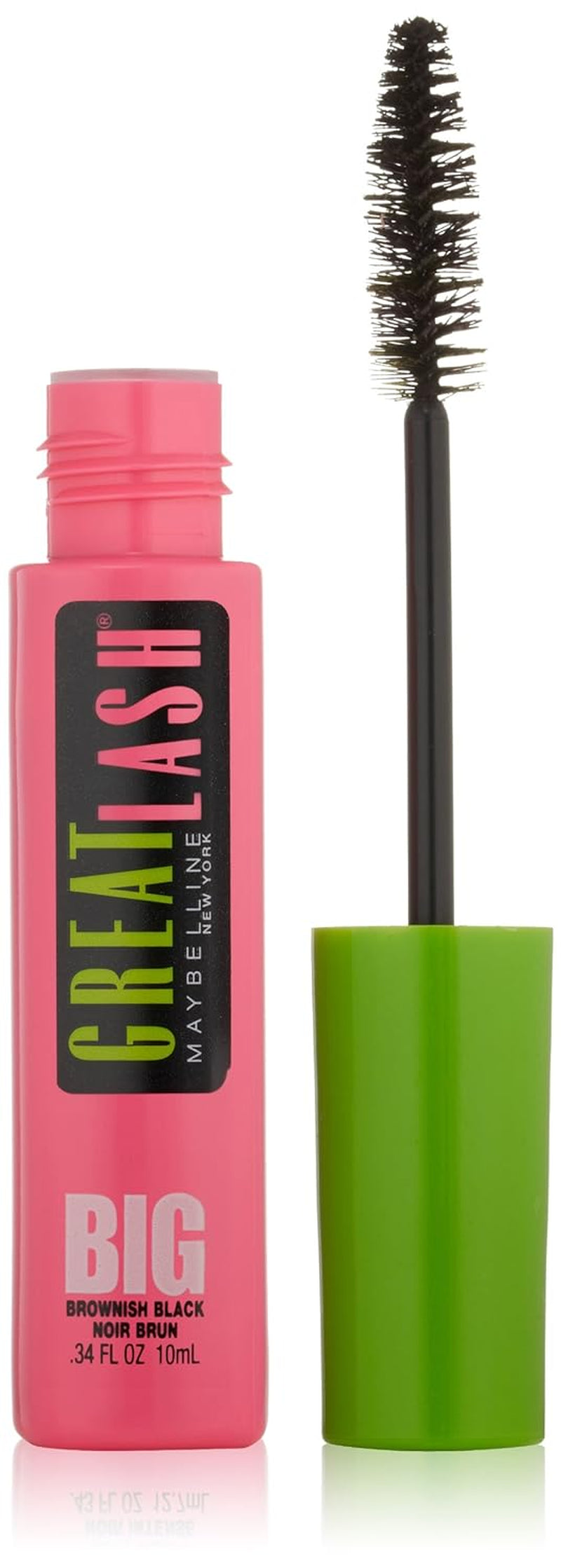 Great Lash Washable Mascara Makeup, Volumizing Lash-Doubling Formula That Conditions as It Thickens, Blackest Black, 1 Count