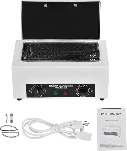 300W Heat Sterilizer NV-210 W/ Timer Disinfection Box Manicure Pedicure SPA Salon Equipment for Sundry Beauty Hair Nail Metal Tools