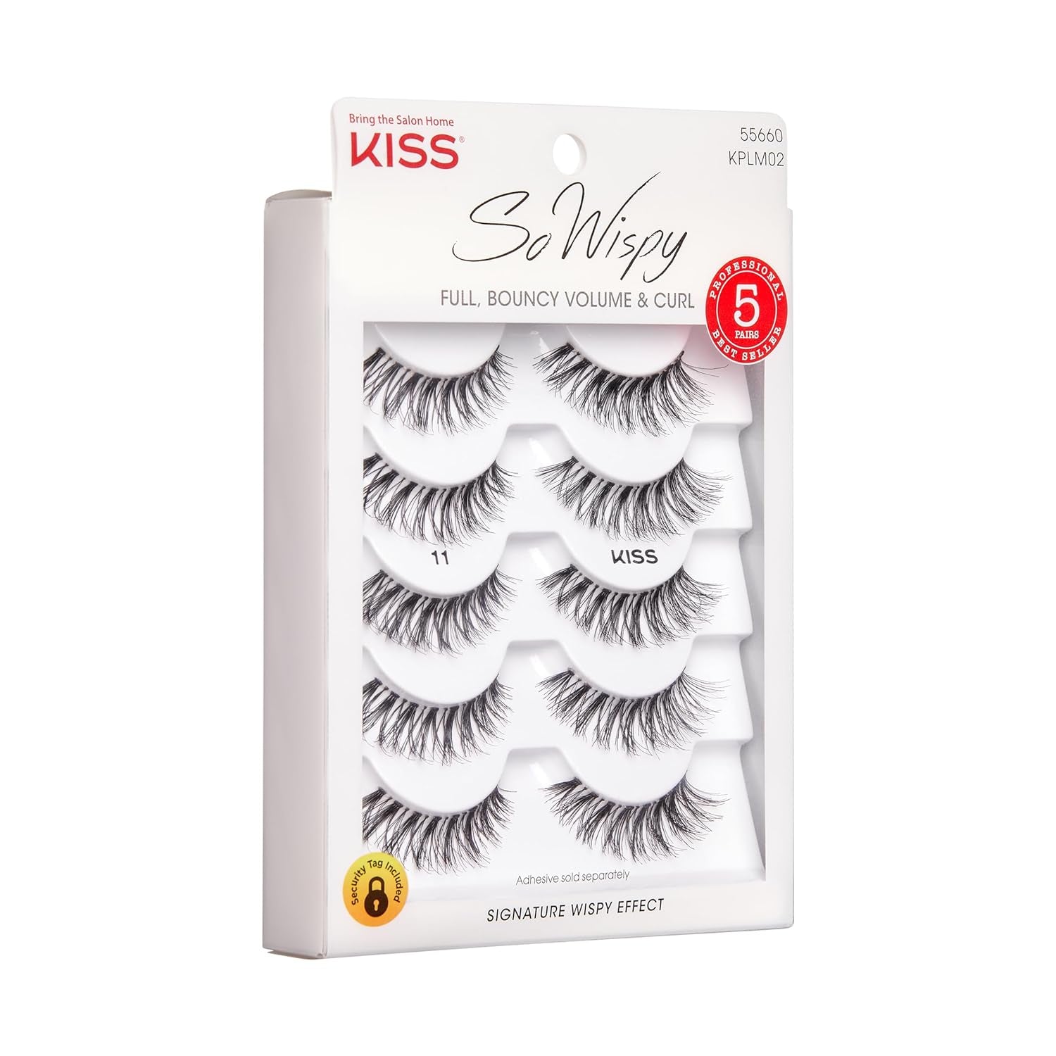 so Wispy False Eyelashes Multipack #11, Full Bouncy Volume & Curl, Signature Wispy Effect, Quality Synthetic, Crisscross Pattern, Cruelty Free, Reusable and Contact Lens Friendly, 5 Pairs