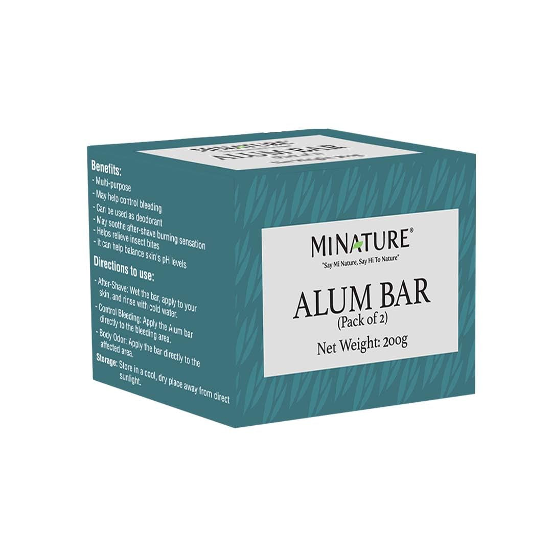 Pack of 2 Alum Bar (Potassium Alum) (Phitkari) by  | Alum Stone(Fitkari)| Alum Shaving Bar | Alum Blocks after Shave|100G*2 | 100% Only Alum | Chemical & Preservative Free| Pure & Natural